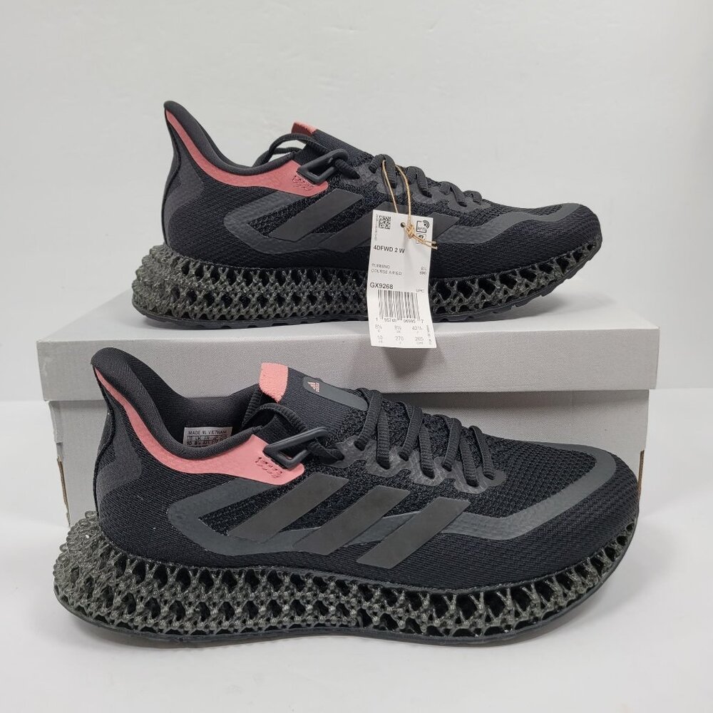 Adidas 4DFWD 2 Women's Black Pink Running Shoes GX9268 US Size 10 NWT